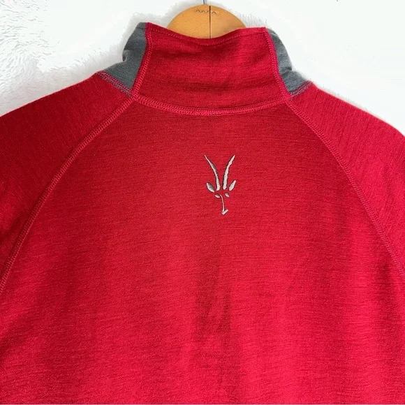 NWT Ibex Shak Lite Jacket Mens XL Red Full Zip Merino Wool Outdoor New Hiking - Picture 3 of 10